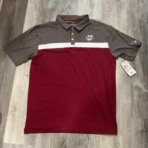 Colosseum UMASS Polo Collared Shirt, size L, NEW